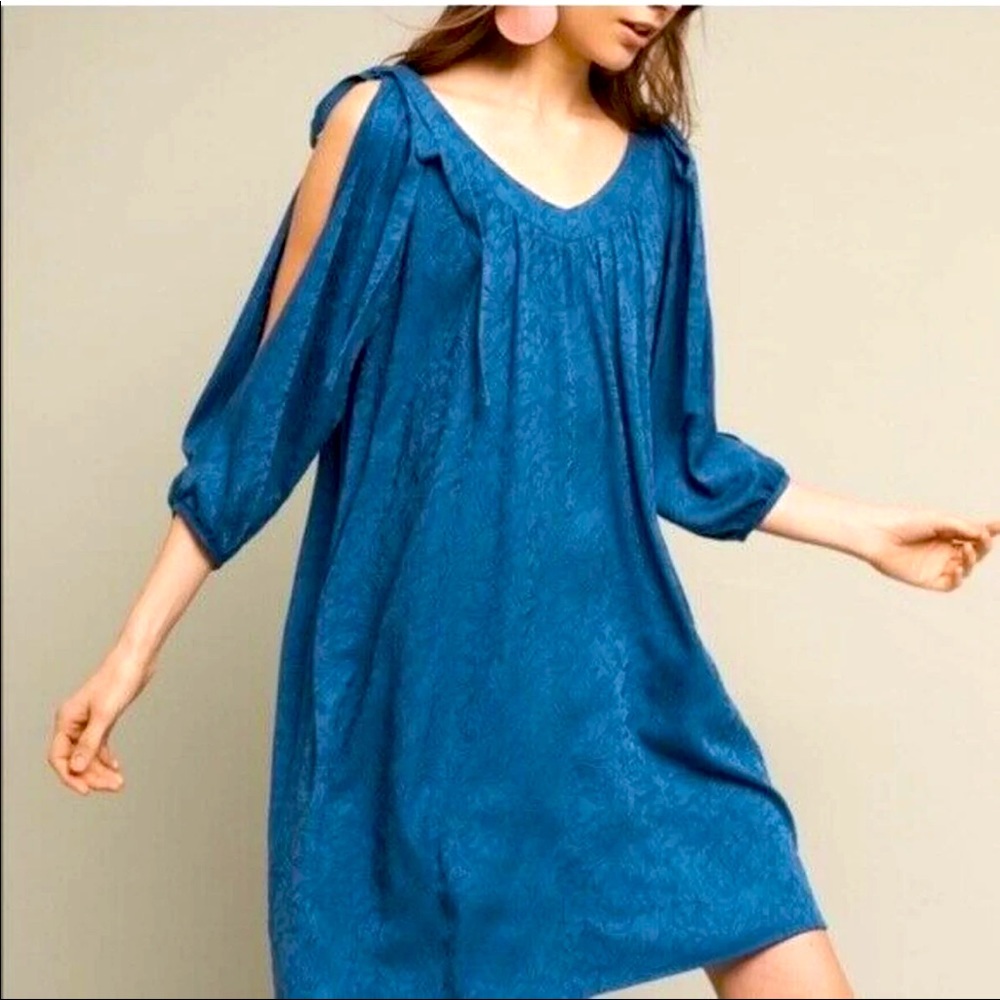 Anthropologie Holding Horses Leyton Open Sleeve Swing Dress